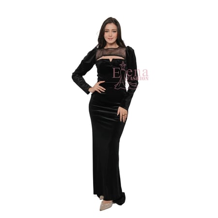 فستان أميرة الليل المخملي الأنيق