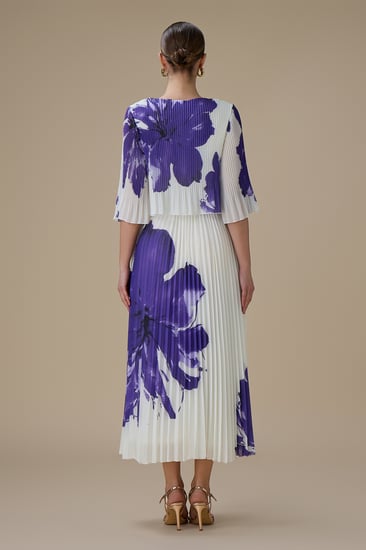 فستان طويل بليسيه مورد