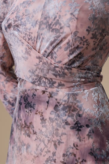 فستان موف طويل شيفون