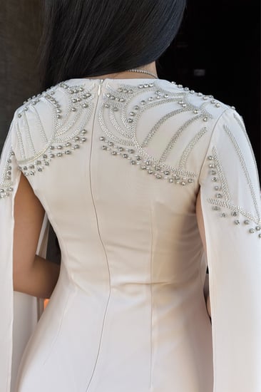 فستان ماكسي كيب مزين بالفصوص