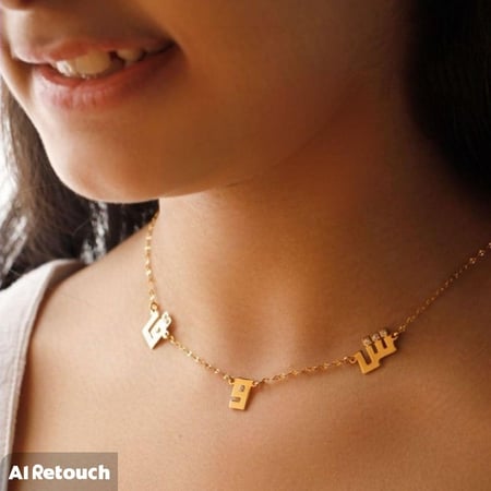 سلسال بنات بالاحرف والزركون - متجر حروف الغلا