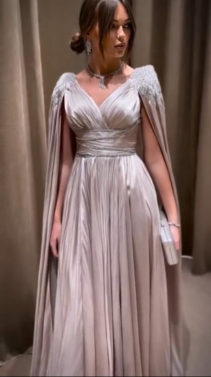 فستان سهرة بخامه كرنكل تطريز يدوي فاخر 0130