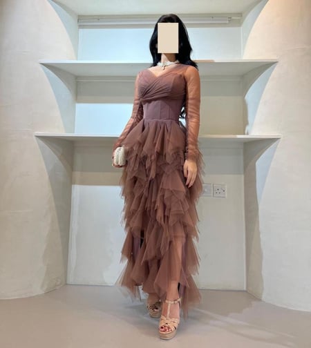 فستان ناعم بخامه تل صيفي 054