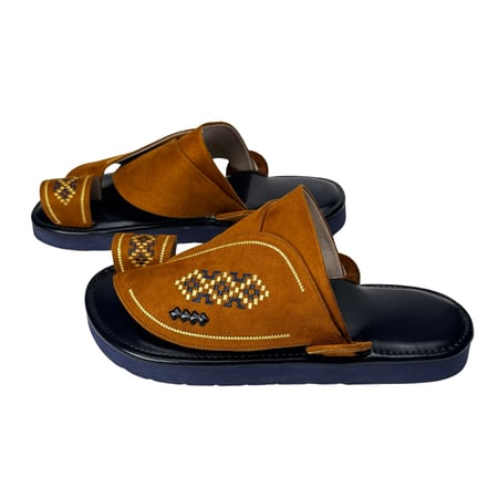 حذاء رجالي مخمل لون جملي وكحلي