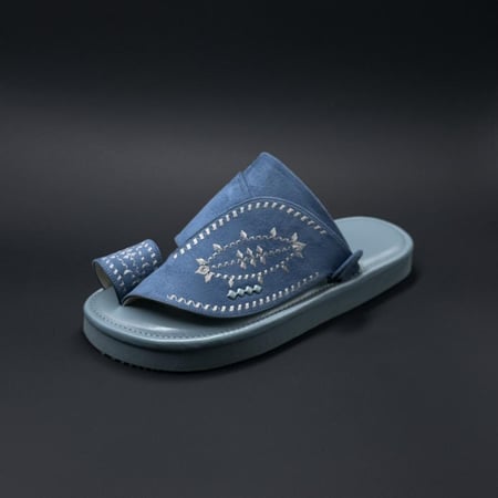 حذاء رجالي مخمل لون بحري