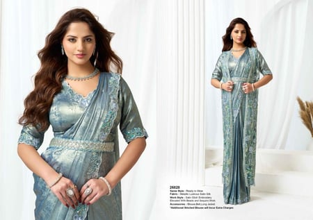 ساري فاخر بتصاميم متنوعة والوان راقية