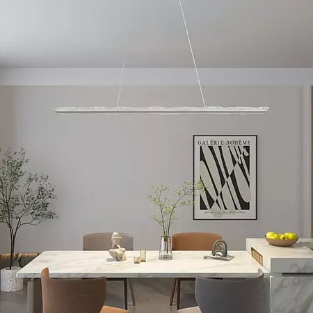 علاقي أبيض خطي LED 65 واط بطول 120 سم وثلاث درجات إضاءة