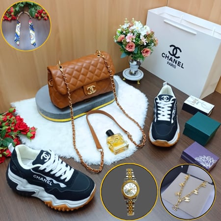 طقم شنطه مع شوز ماركه