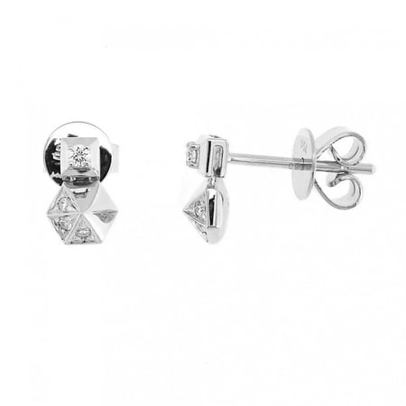 حلق عيار 18 و ألماس مدور VS-SI