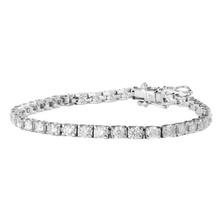 إسوارة تنس ذهب أبيض عيار 18 و ألماس VS-SI