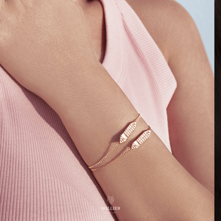 اسوارة بألماس مدور وباجيت