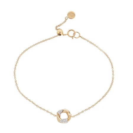 اسوارة بشكل دائري مع ألماس مدور