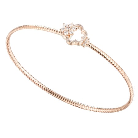 إسوارة ذهب عيار 18 و ألماس مدور VS-SI