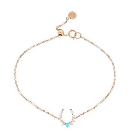 اسوارة بألماس مدور مزينة بحجر الفيروز