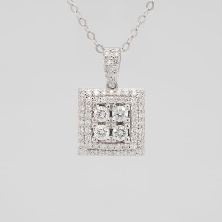 تعليقة من الذهب الأبيض والالماس مجوهرات لافي مجوهرات ذهب والماس