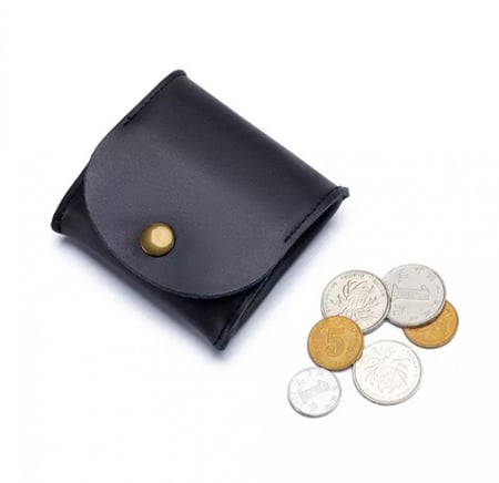 محفظة جلدية للنقود المعدنية