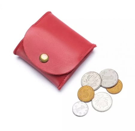 محفظة جلدية للنقود المعدنية