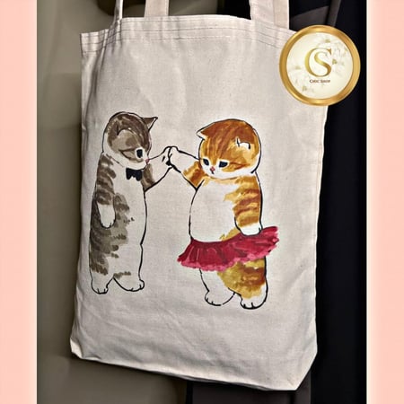 حقيبة قماشية بشكل القطط