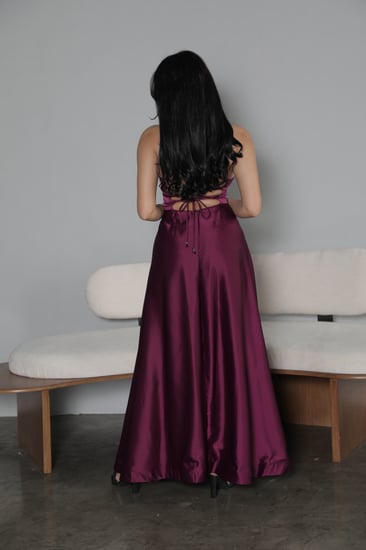 فستان تفته - بنفسجي