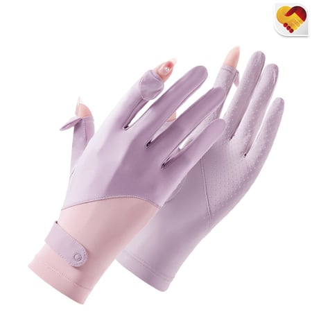 قفازات قيادة باللون الموف مع الوردي - مفهوم الذكرى