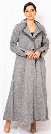 قري ونتر بيرل Grey Winter Pearl عباية شتوية