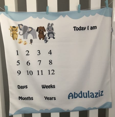 مفرش العمر بتصميم خاص ( مدة تنفيذه شهر)