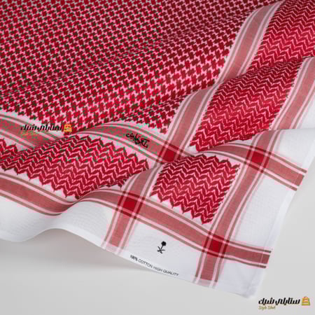 شماغ ملكي كلاسيك احمر دم الغزال