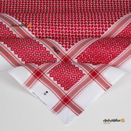 شماغ ملكي كلاسيك احمر دم الغزال