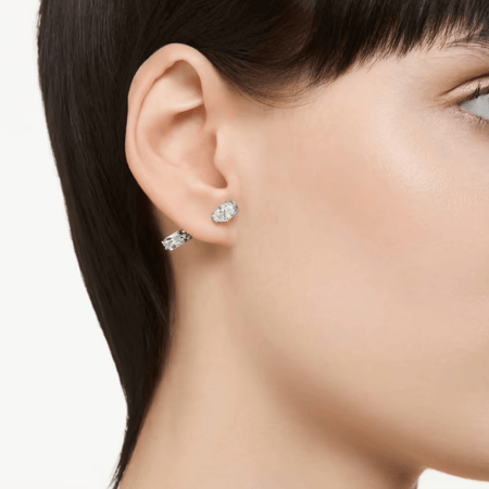 حلق سوارفسكي كرستال أبيض