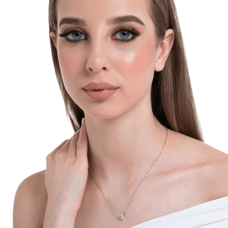 سلسال قلب أبيض ماركة لوكا بارا