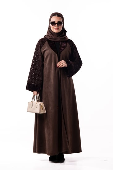 عباية داليا الشتوية باللون البني