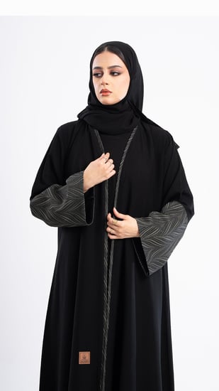 عباية  جود  جاكار باللون الزيتي