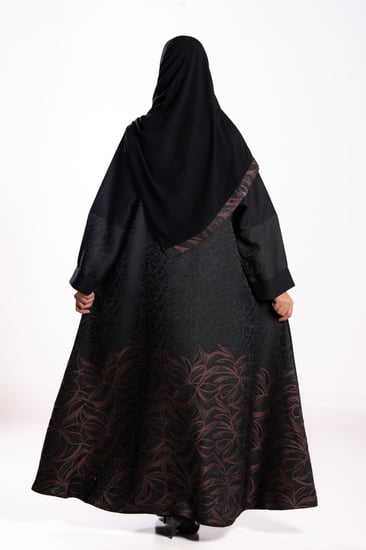 عباية ريناس بقماش جاكار من الخلف