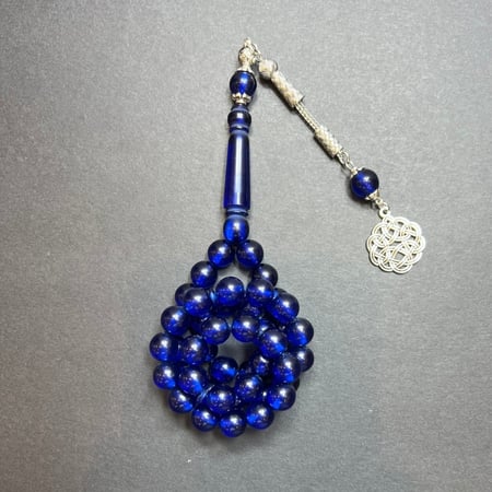 تسوق سبحة تراب كهرمان -بكلايت- شكة - كحلي مميز