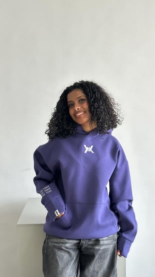 هودي أزرق 2 oversize