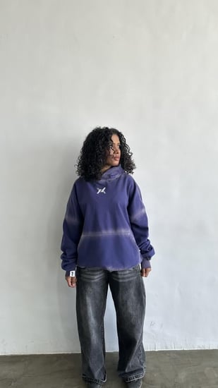 هودي بنفسجي washed oversize