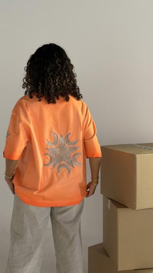 Orange Shirt Oversize