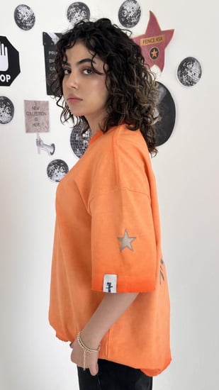 Orange Shirt Oversize
