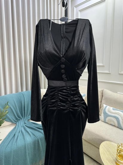 فستان سهره  مخمل اسود