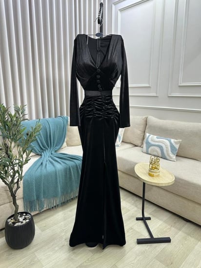 فستان سهره  مخمل اسود