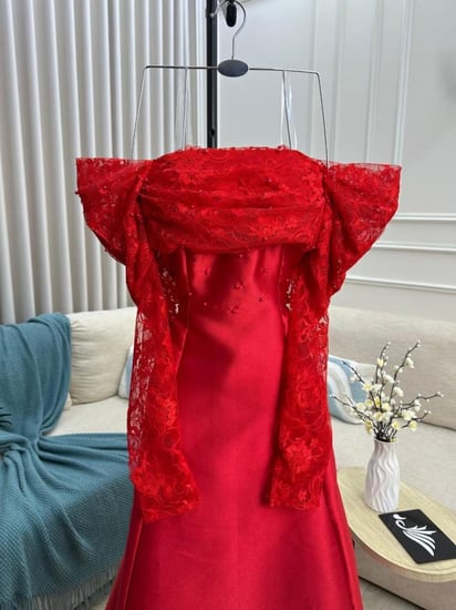 فستان سهره احمر راقي