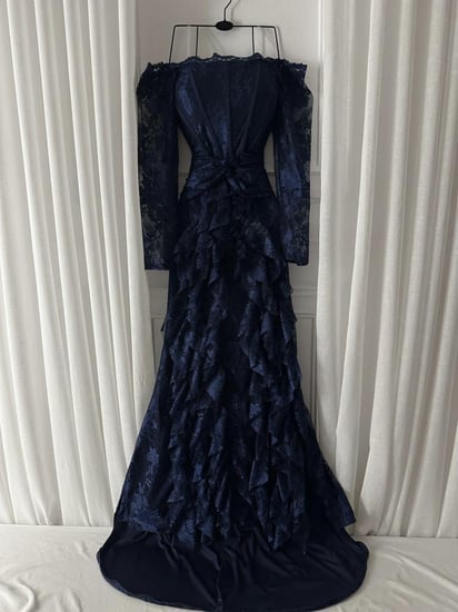 فستان سهره دانتيل كحلي