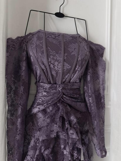 فستان سهره دانتيل موف راقي