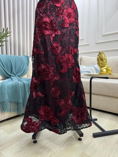 فستان سهره دانتيل عودي واسود