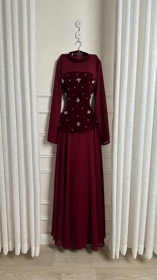 فستان سهره  جوخ وشيفون