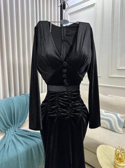 فستان سهره  مخمل اسود