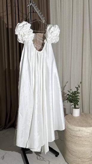 فستان سهره  فخم بيج