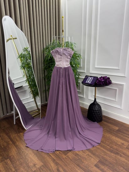 فستان سهره  فخم موف