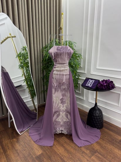 فستان سهره  فخم موف