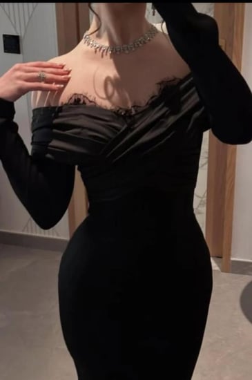 فستان سهره مخمل اسود